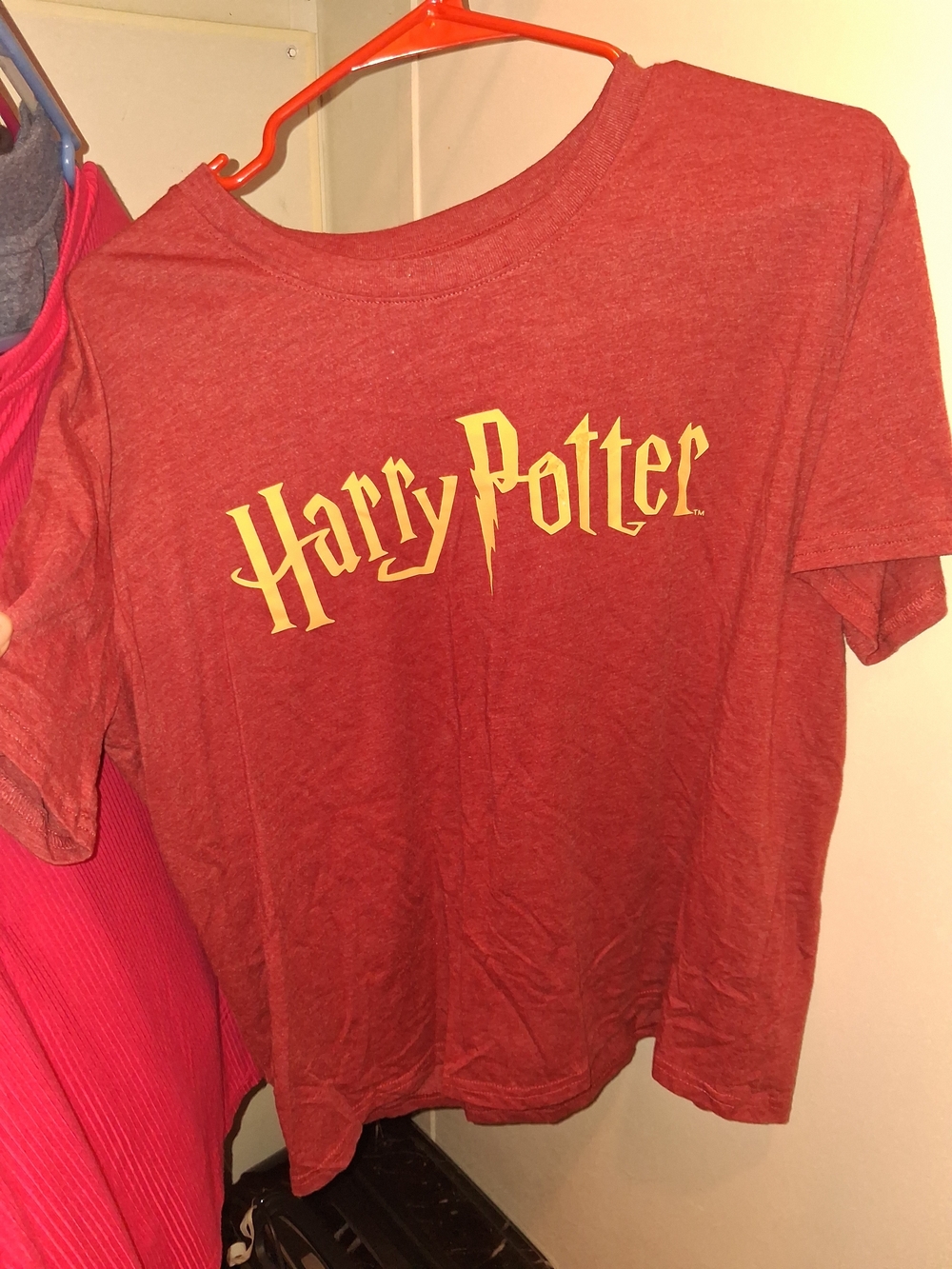 Warner Bros. Harry Potter Red Tee with Yellow Logo